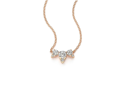 Rose Gold Plated Pear Cut CZ Studded Fashion Pendant